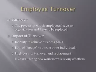 Employee Turnover
