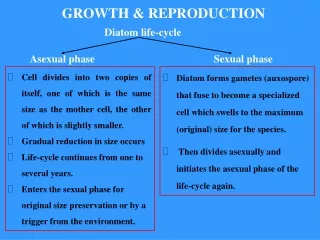 GROWTH &amp; REPRODUCTION