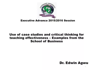 Dr. Edwin Agwu