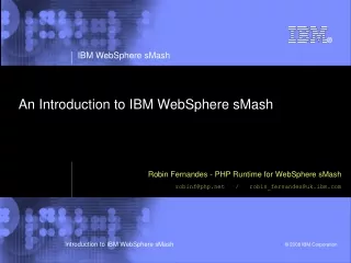 An Introduction to IBM WebSphere sMash