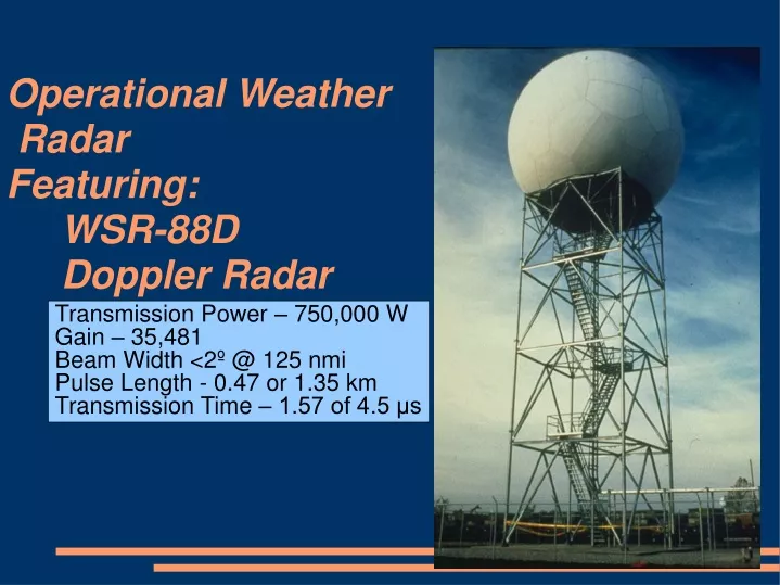 operational weather radar featuring wsr 88d doppler radar