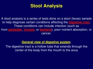 Stool Analysis
