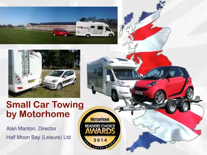 small car towing by motorhome