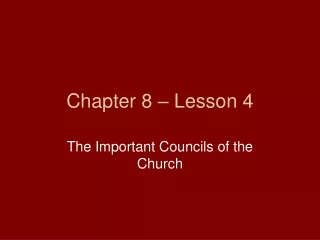 Chapter 8 – Lesson 4