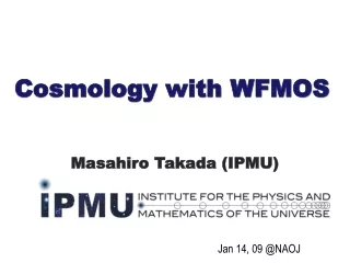 Cosmology with WFMOS