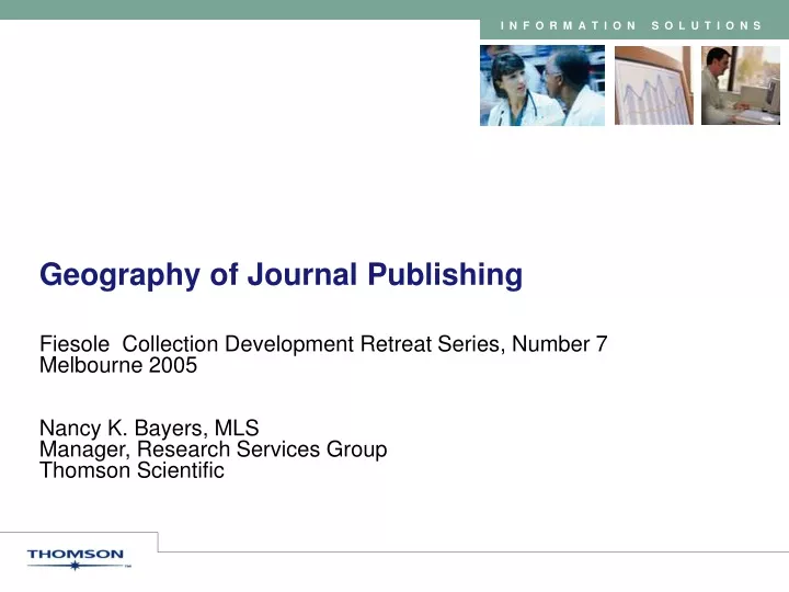 geography of journal publishing