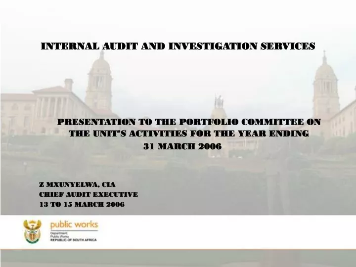 internal audit and investigation services