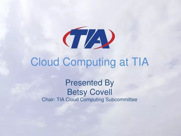 cloud computing at tia