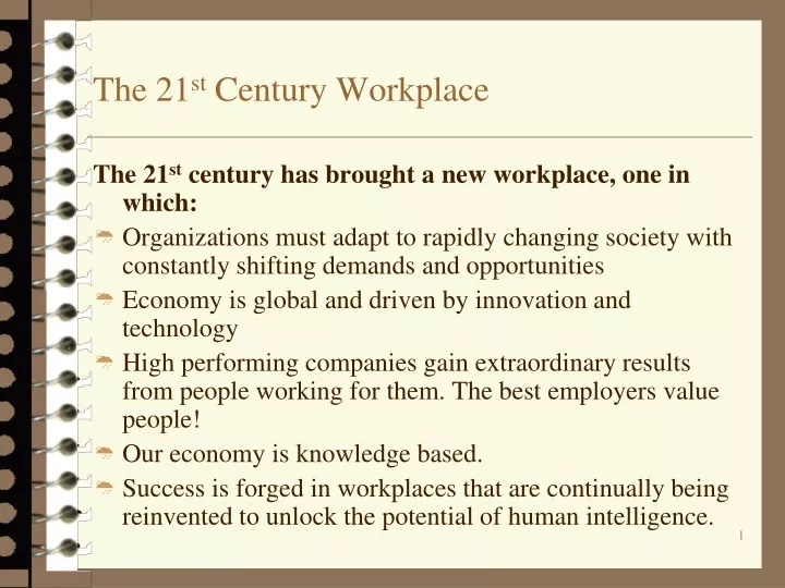 the 21 st century workplace