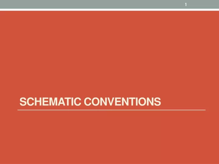 schematic conventions