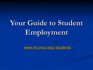 Your Guide to Student Employment