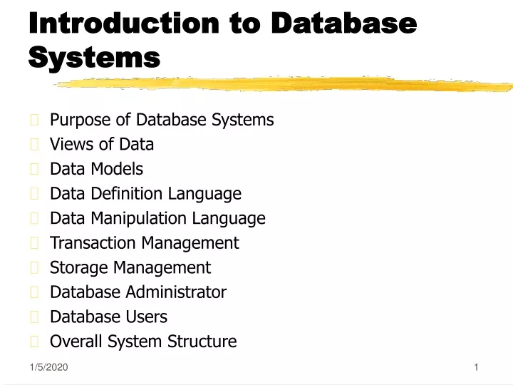 introduction to database systems