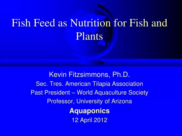 fish feed as nutrition for fish and plants