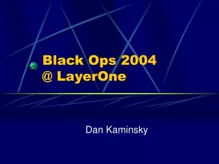 Black Ops 2004 @ LayerOne