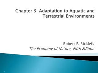 Chapter 3: Adaptation to Aquatic and Terrestrial Environments