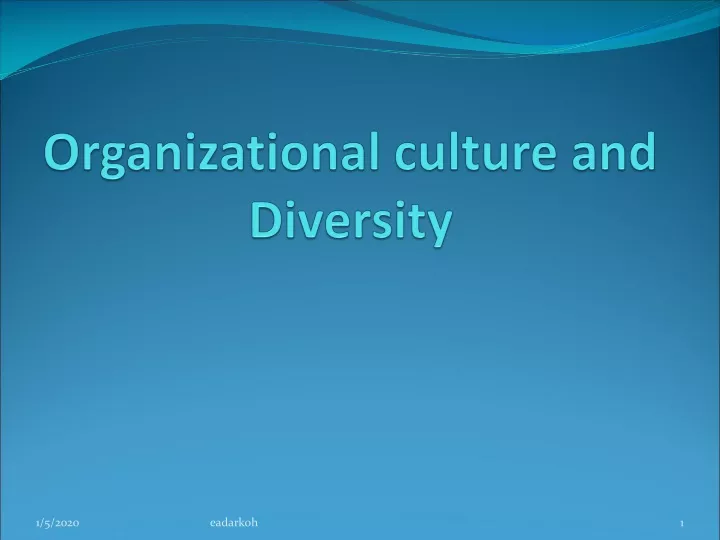 organizational culture and diversity