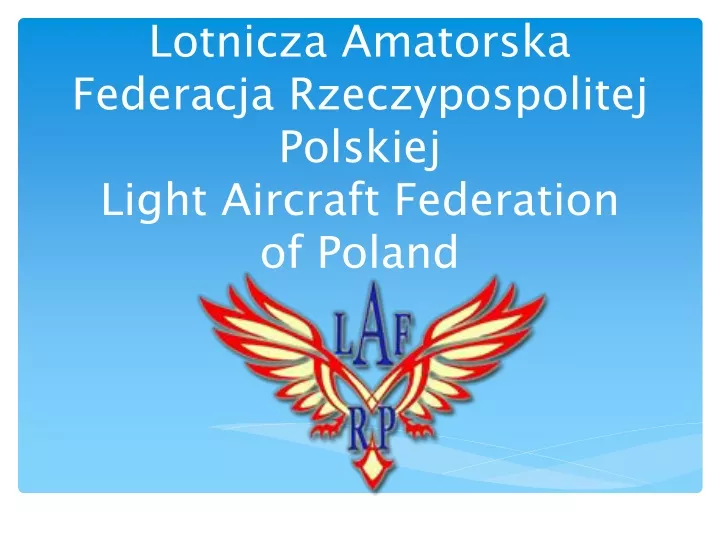 lotnicza amatorska federacja rzeczypospolitej polskiej light aircraft federation of poland