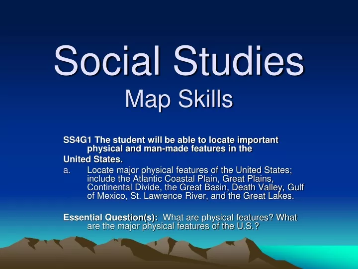 social studies map skills