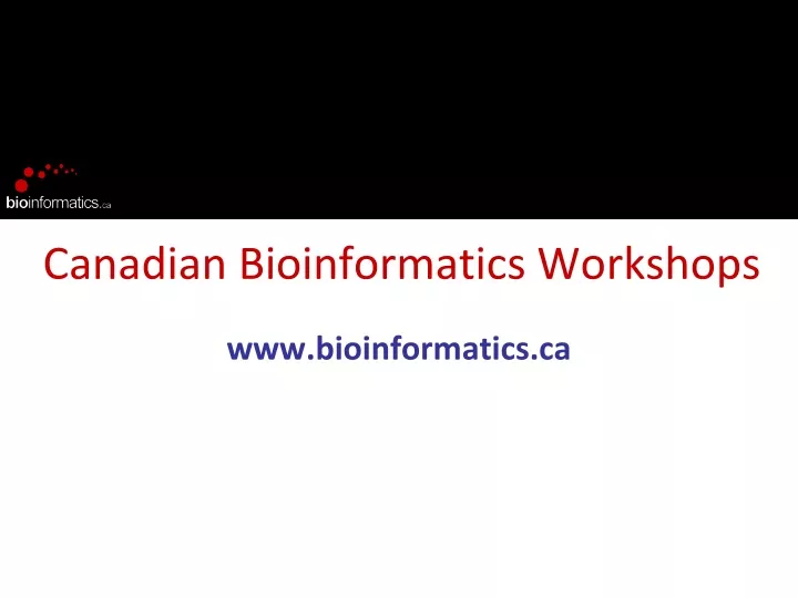 canadian bioinformatics workshops
