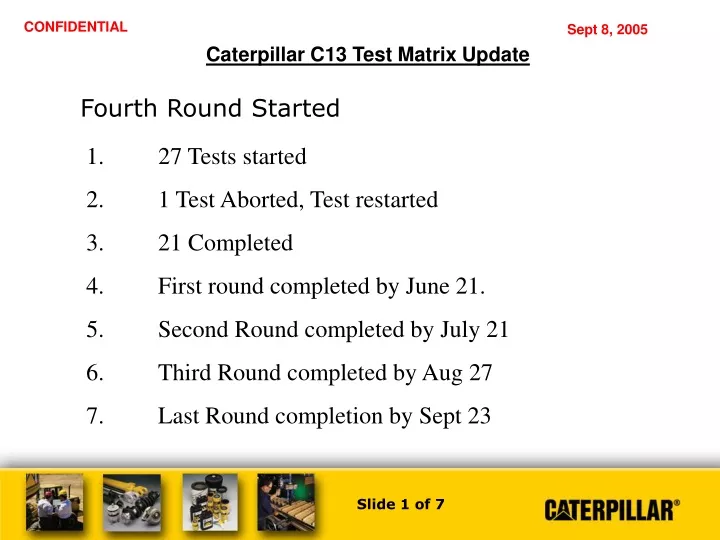 caterpillar c13 test matrix update