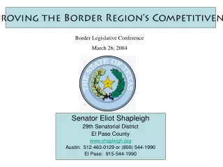 Improving the Border Region's Competitiveness