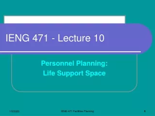 IENG 471 - Lecture 10