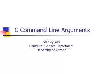 C Command Line Arguments