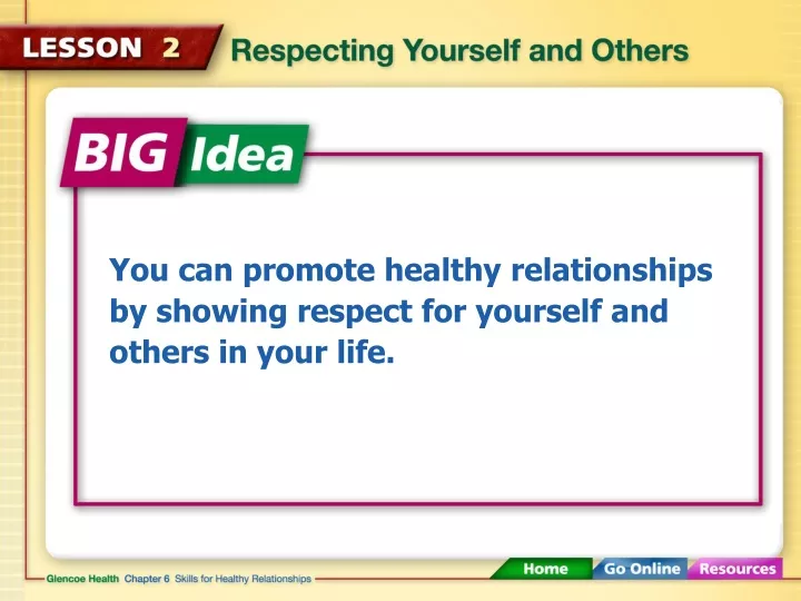 you can promote healthy relationships by showing