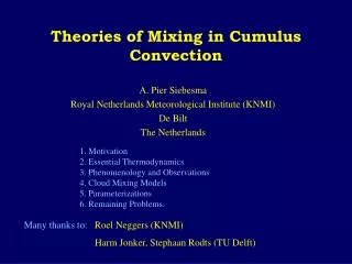 Theories of Mixing in Cumulus Convection