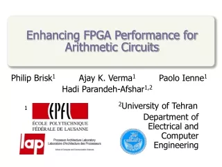 Enhancing FPGA Performance for Arithmetic Circuits