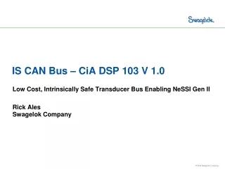 IS CAN Bus – CiA DSP 103 V 1.0