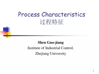 Process Characteristics 过程特征