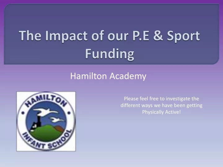 the impact of our p e sport funding