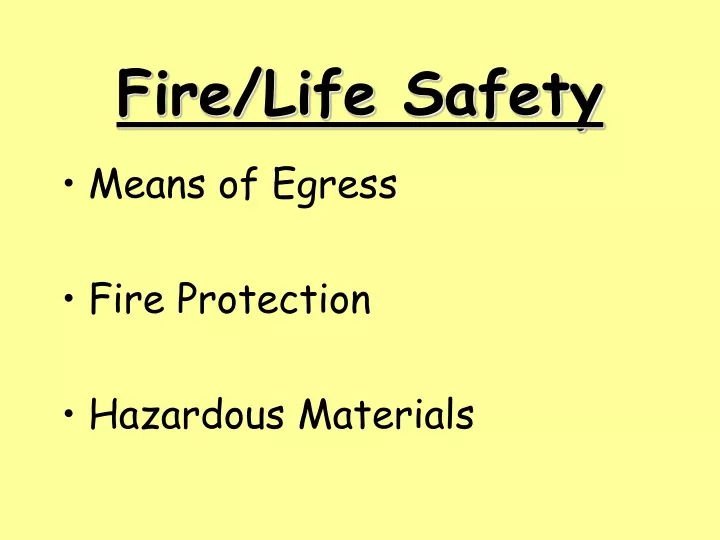 fire life safety