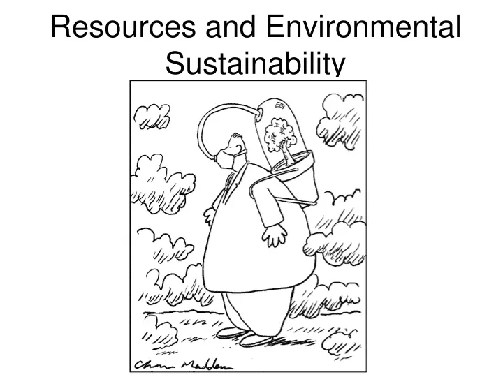 resources and environmental sustainability