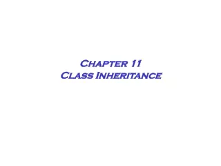 Chapter 11 Class Inheritance