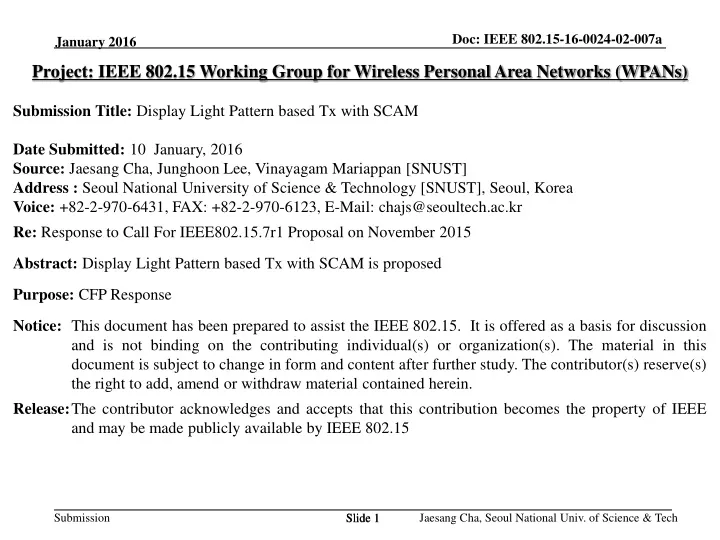 project ieee 802 15 working group for wireless