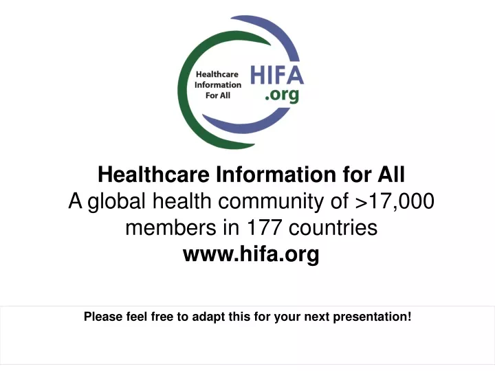 healthcare information for all a global health