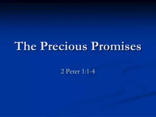 The Precious Promises