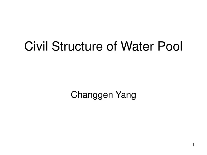 civil structure of water pool