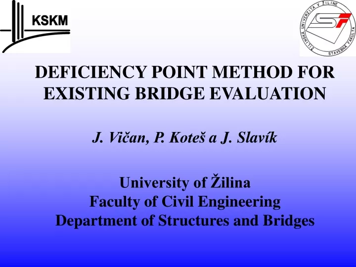 deficiency point method for existing bridge