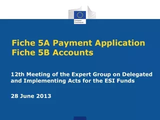 Fiche 5 A Payment Application Fiche 5B Accounts