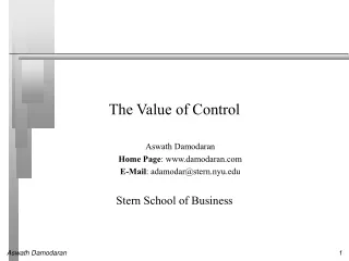 The Value of Control