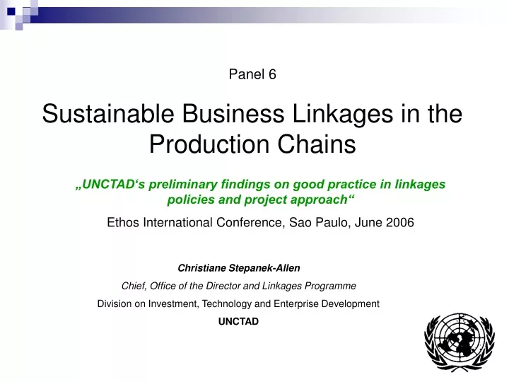 panel 6 sustainable business linkages