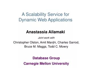 A Scalability Service for  Dynamic Web Applications