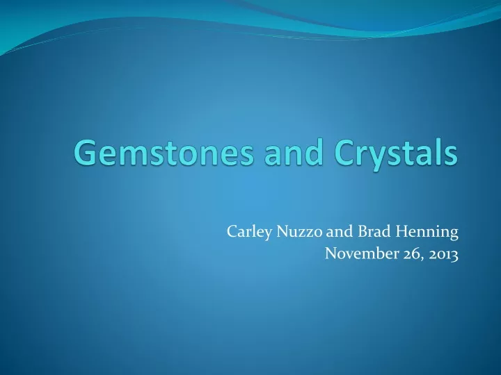 gemstones and crystals
