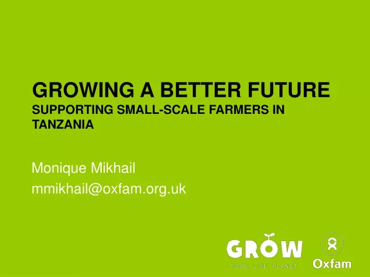 growing a better future supporting small scale farmers in tanzania