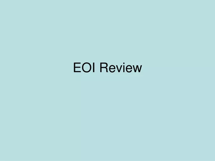 eoi review