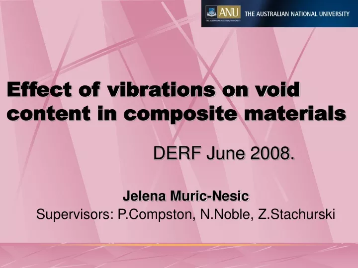 effect of vibrations on void content in composite materials