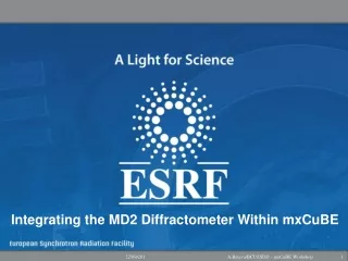 Integrating the MD2 Diffractometer Within mxCuBE